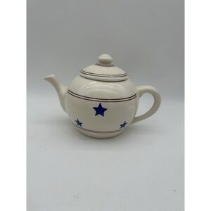 Vintage 1989 Hartstone USA Stars and Stripes Teapot 10"x6.5"